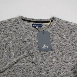 $128 Levis Made & Crafted Men's Grey Geo Crewneck Sweatshirt Size M Knit